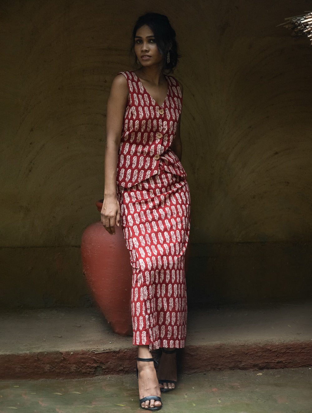 The Work Edit. Bagh Print Wrap Skirt Set - Flora