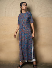 The Work Edit. Exclusive Hand Block Printed Cotton Kurta - Geometrics
