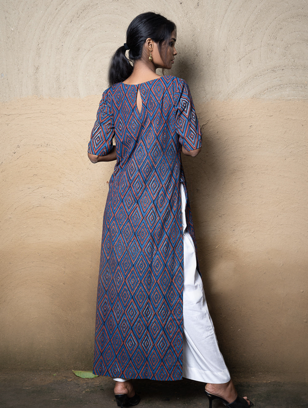 The Work Edit. Exclusive Hand Block Printed Cotton Kurta - Geometrics