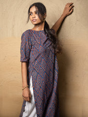 The Work Edit. Exclusive Hand Block Printed Cotton Kurta - Geometrics