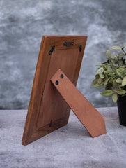 Wood Engraved Abstract Pattern Photo Frame