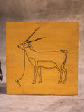 Wood Engraved Deer Decorative Box