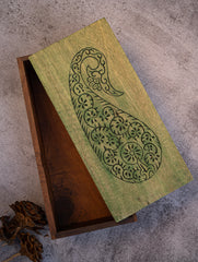 Wood Engraved Paisley Decorative Box