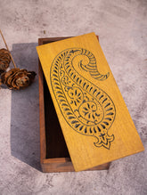 Wood Engraved Paisley Decorative Box
