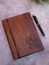 Wood Engraved Paisley Paper Holder