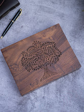 Wood Engraved Tree Decorative Box