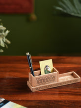 Load image into Gallery viewer, Wooden Jaali Desk Set (2 pc Set)