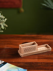 Wooden Jaali Desk Set (2 pc Set)