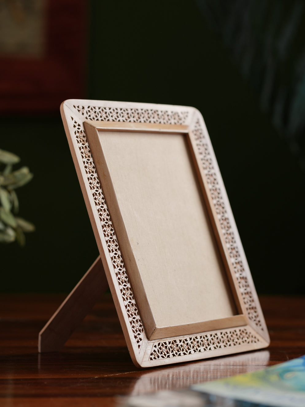 Wooden Jaali Single Frame - Rectangular. Large