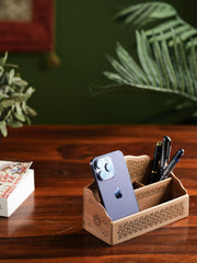 Wooden Jaali Stationery / Paper Holder