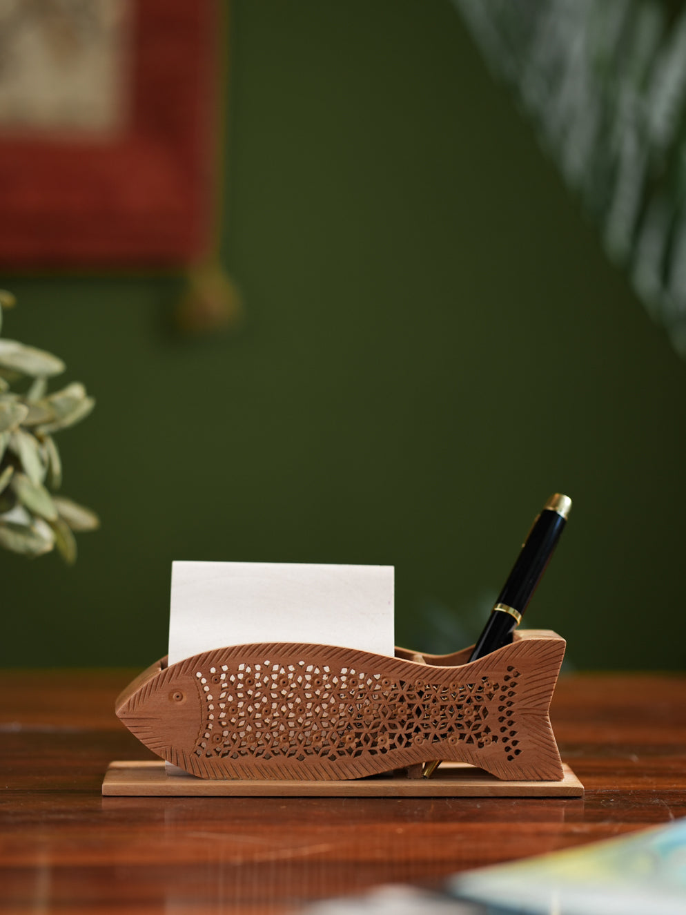 Wooden Jaali Stationery / Paper Holder