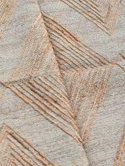 Exclusive Handmade Wool & Cotton Mirzapur Dhurrie Rug - Jute Facets