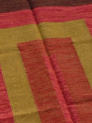 Exclusive Handmade Wool & Cotton Mirzapur Dhurrie Rug - Mystic Bands