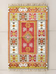 Handwoven Premium Woolen Mirzapur Dhurrie - Rustic Heritage