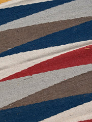 Exclusive Handmade Wool & Cotton Mirzapur Dhurrie Rug - Prism Peaks (6ft x 2ft)