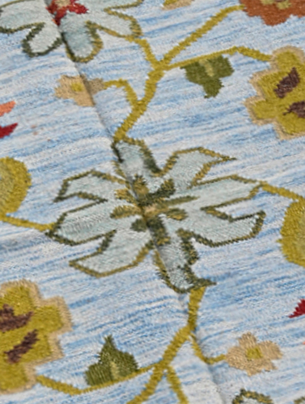 Exclusive Handmade Wool & Cotton Mirzapur Dhurrie Rug - Riverdale (5ft x 3ft)