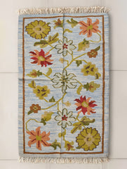 Exclusive Handmade Wool & Cotton Mirzapur Dhurrie Rug - Riverdale (5ft x 3ft)