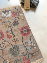 Exclusive Handmade Jute Mirzapur Dhurrie Rug - Chandan Bagh (6ft x 4ft)