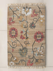Exclusive Handmade Jute Mirzapur Dhurrie Rug - Chandan Bagh (6ft x 4ft)