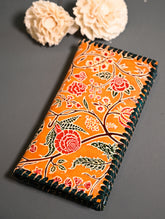 The Traveller’s Collection: Embossed Leather Wallet - Marigold Bloom.