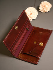 The Traveller’s Collection: Embossed Leather Wallet - Forest Flora