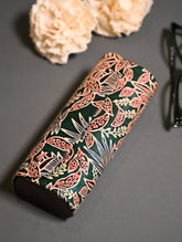 Embossed Leather Spectacle Case - Forest Flora