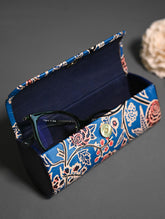 Embossed Leather Spectacle Case - Azure Garden