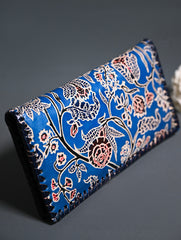 The Traveller’s Collection: Embossed Leather Wallet - Azure Garden