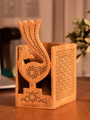 Wooden Jaali Stationery Holder