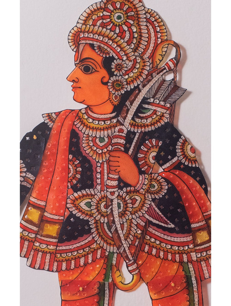 Andhra Leather Craft String Puppet - Lakshman (17" x 9")