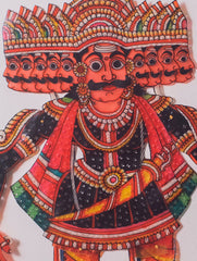 Andhra Leather Craft String Puppet - Raavan (18" x 11")