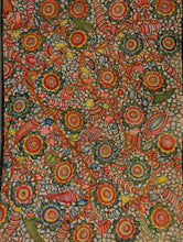 Load image into Gallery viewer, Andhra Leather Craft Painting - Floral, Large (30&quot; X 16&quot;)