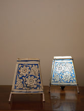Load image into Gallery viewer, Andhra Leather Craft  Lamp Shades (Mini) - Set of 2, Blue Flora
