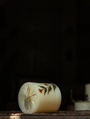 Aromatic Pondicherry Wax Pillar Candle - Lily - The India Craft House