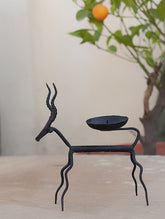 Bastar Tribal Art - Candle Holder - Deer - The India Craft House
