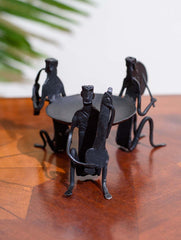Bastar Tribal Art Tealight Holder - Musicians