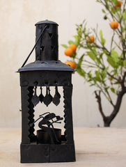 Bastar Tribal Art - Candle Holder, Square - The India Craft House