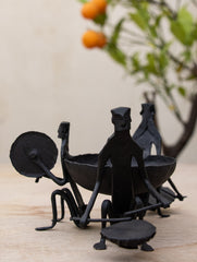 Bastar Tribal Art - Tea Light Holder - Curio - The India Craft House