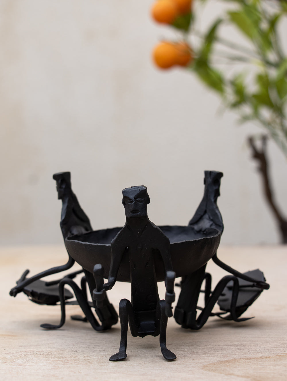 Bastar Tribal Art - Tea Light Holder - Musicians - The India Craft House