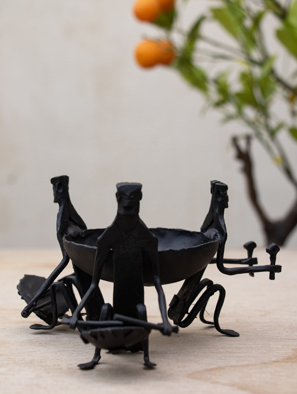 Bastar Tribal Art - Tea Light Holder - Musicians - The India Craft House