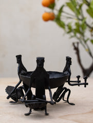 Bastar Tribal Art - Tea Light Holder - Musicians - The India Craft House