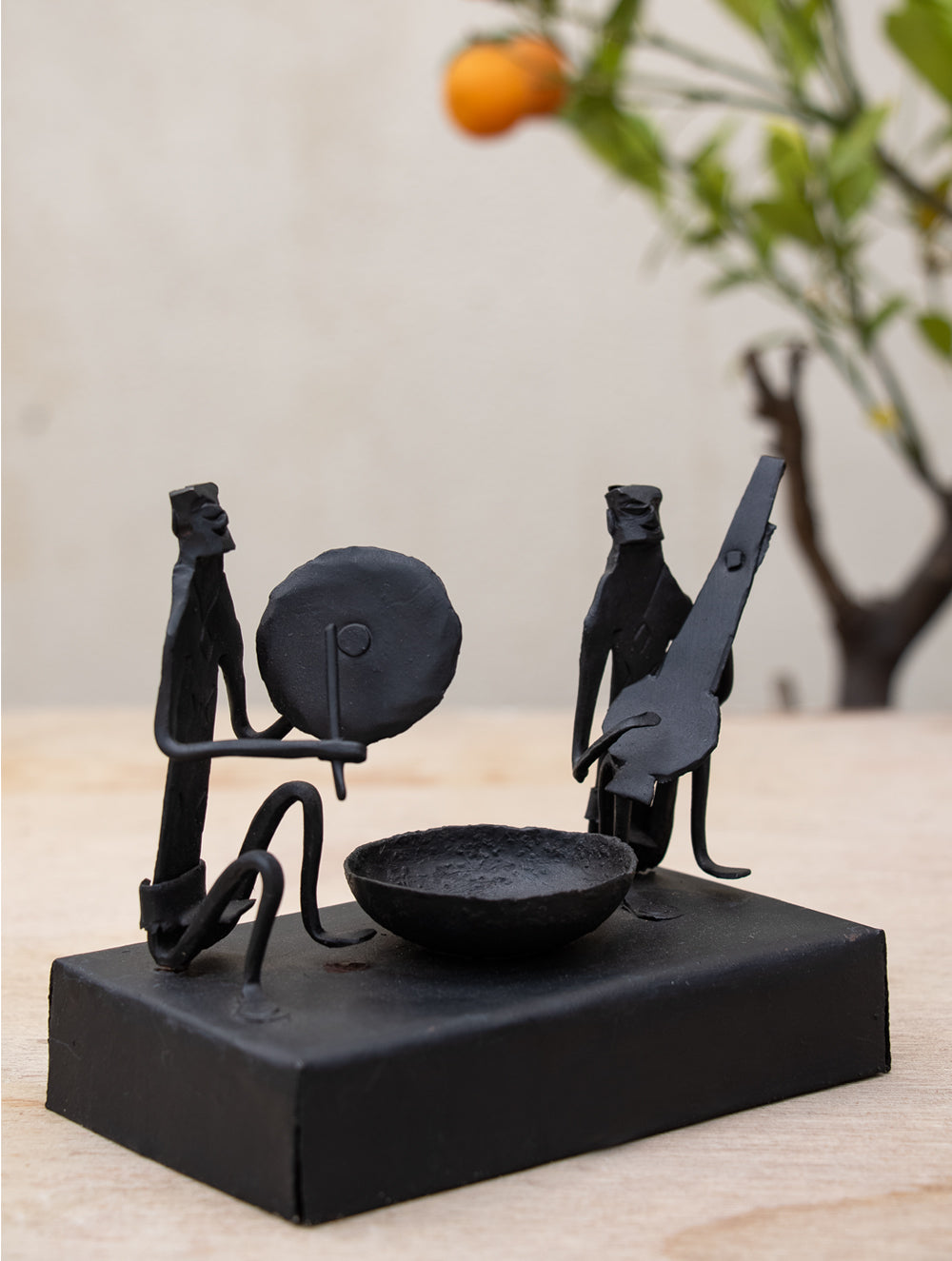 Bastar Tribal Art - Tealight Holder - The India Craft House