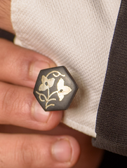 Bidri Craft Cufflinks (Set) - Flora