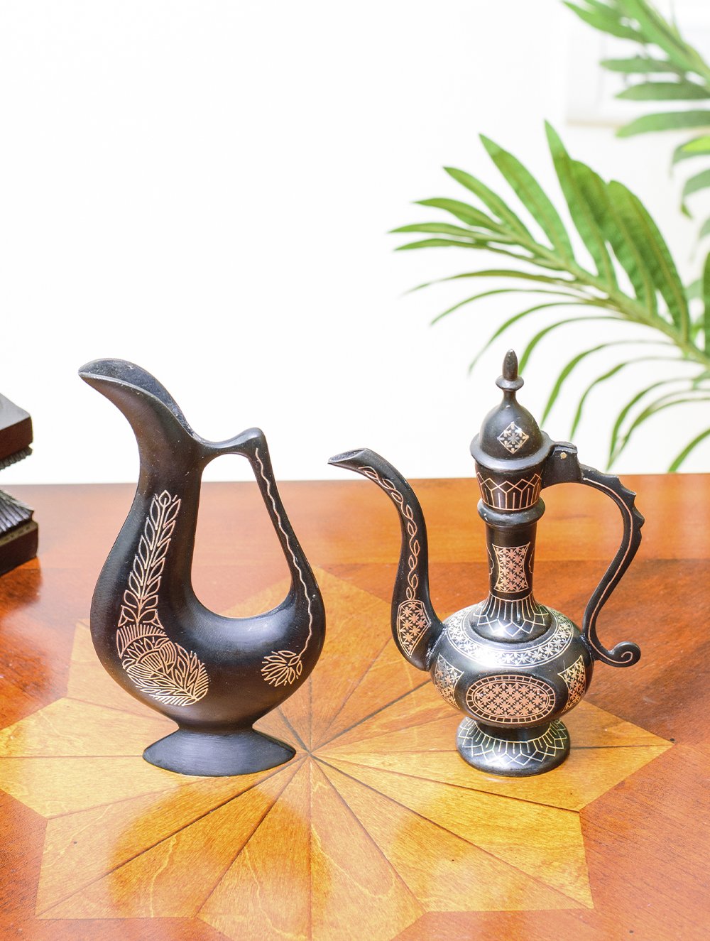 Bidri Craft Curio - Arabian Jugs (Set of 2)
