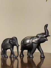 Bidri Craft Curio - Elephants (Set of 2)