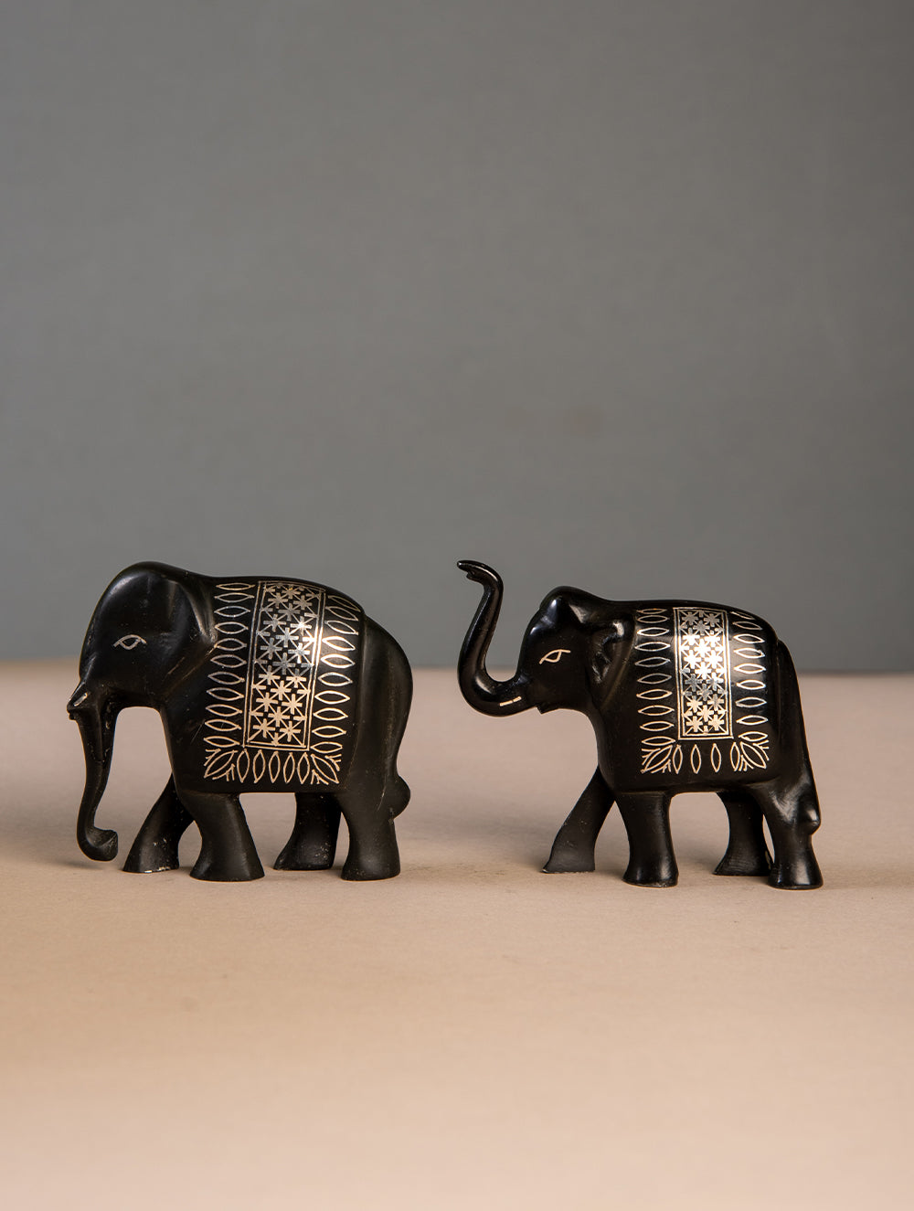 Bidri Craft Curio - Elephant (Set of 2)