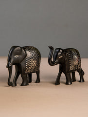 Bidri Craft Curio - Elephant (Set of 2)