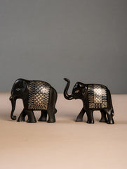 Bidri Craft Curio - Elephant (Set of 2)