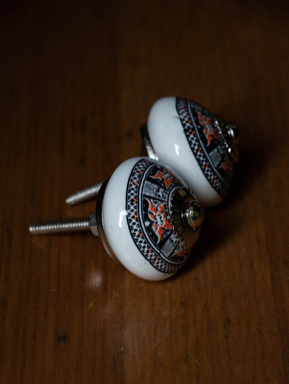Blue Pottery Door Knobs - (Set of 2) - The India Craft House