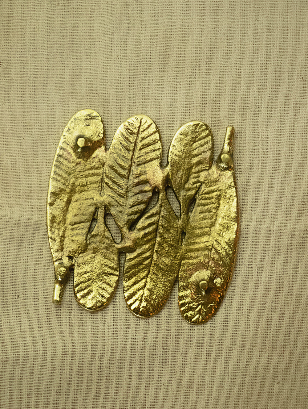 Brass Coaster Set - Temple flower Leaves (Set of 4) - The India Craft House